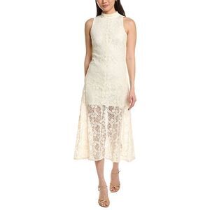 Moonsea Womens  Lace Midi Dress, Brown